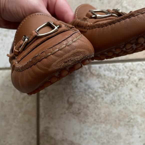 RALPH LAUREN COLLECTION DASITA Tan Leather Driver Loafer Moccasin Shoes - Picture 11 of 16